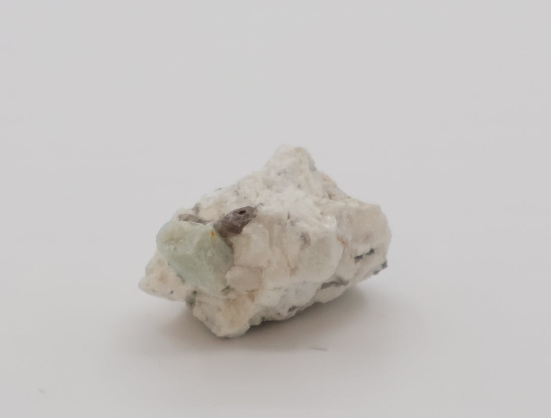 Aquamarine with Smoky Quartz on Feldspar