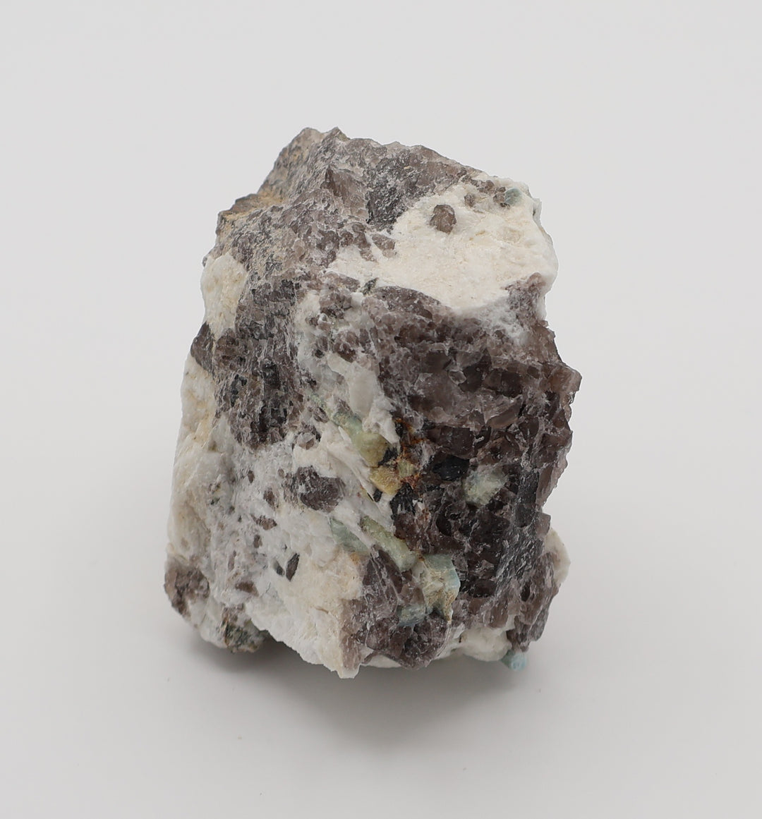 Aquamarine and Bi-Colour Beryl on Smoky Quartz and Feldspar