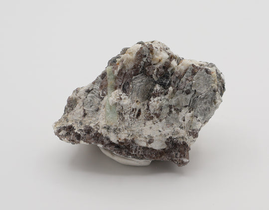 Sceptered Aquamarine with Mica on Smoky Quartz and Feldspar