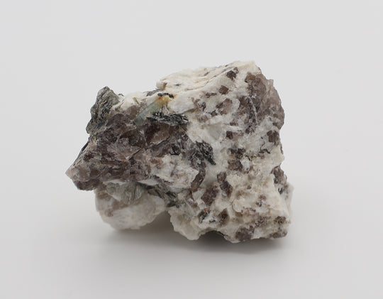 Bi-Colour Beryl with Hematite and Mica on Smoky Quartz and Feldspar
