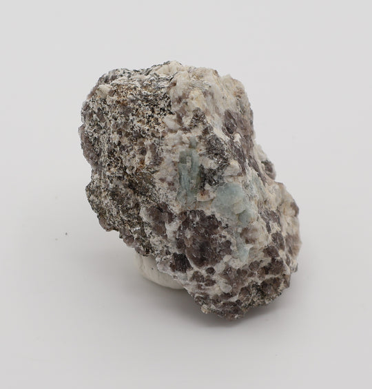 Aquamarine Spray with Mica on Smoky Quartz and Feldspar