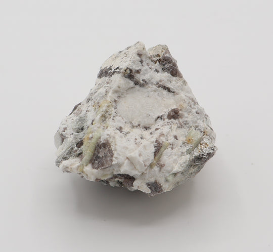 Aquamarine with Mica on Smoky Quartz and Feldspar