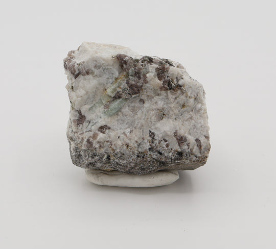 Aquamarine with Mica, Hematite, and Smoky Quartz on Feldspar