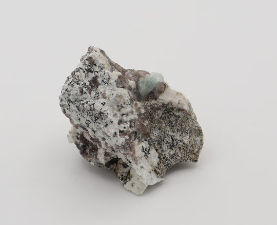 Aquamarine on Mica, Smoky Quartz, Feldspar