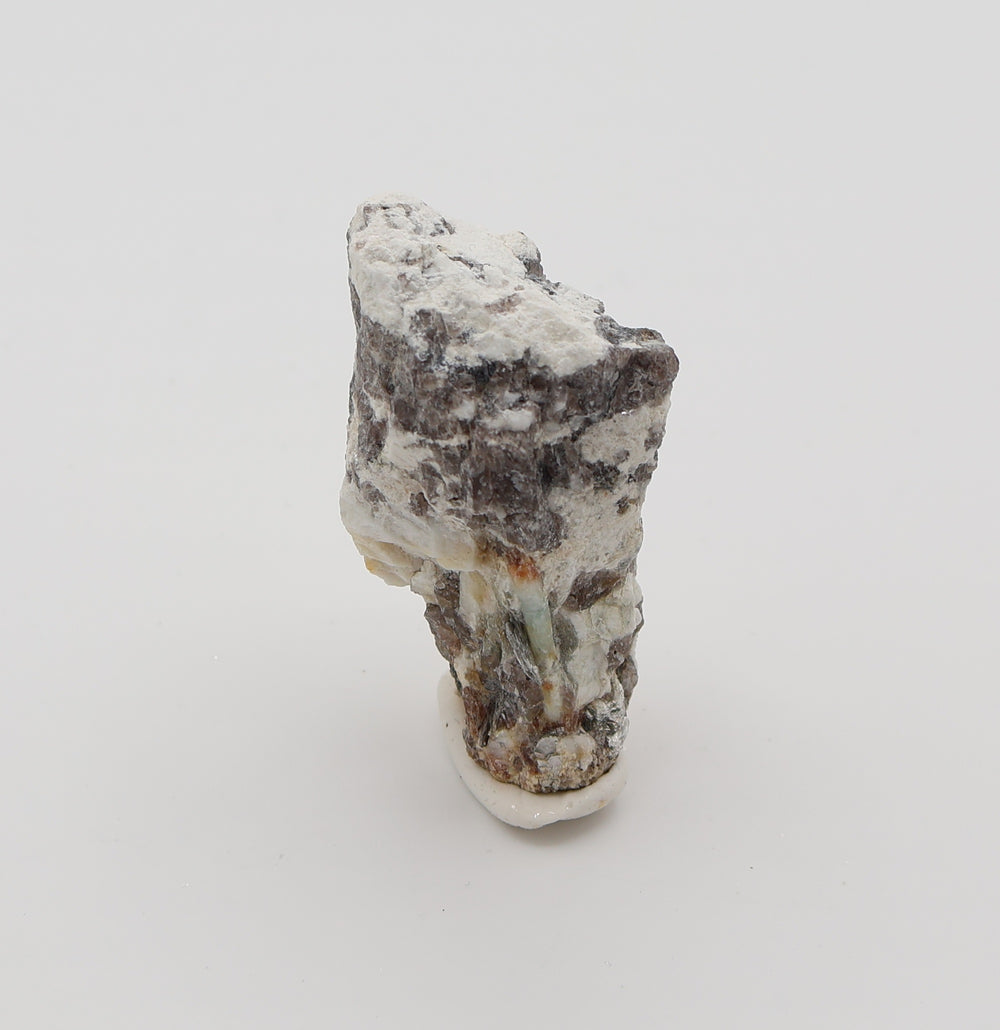 Bi-Colour Beryl with Mica on Smoky Quartz and Feldspar