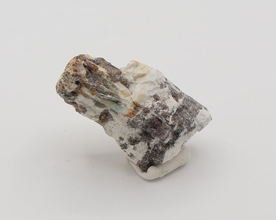 Bi-Colour Beryl with Mica on Smoky Quartz and Feldspar