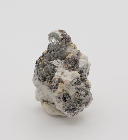 Heliodor Cluster on Mica, Smoky Quartz and Feldspar