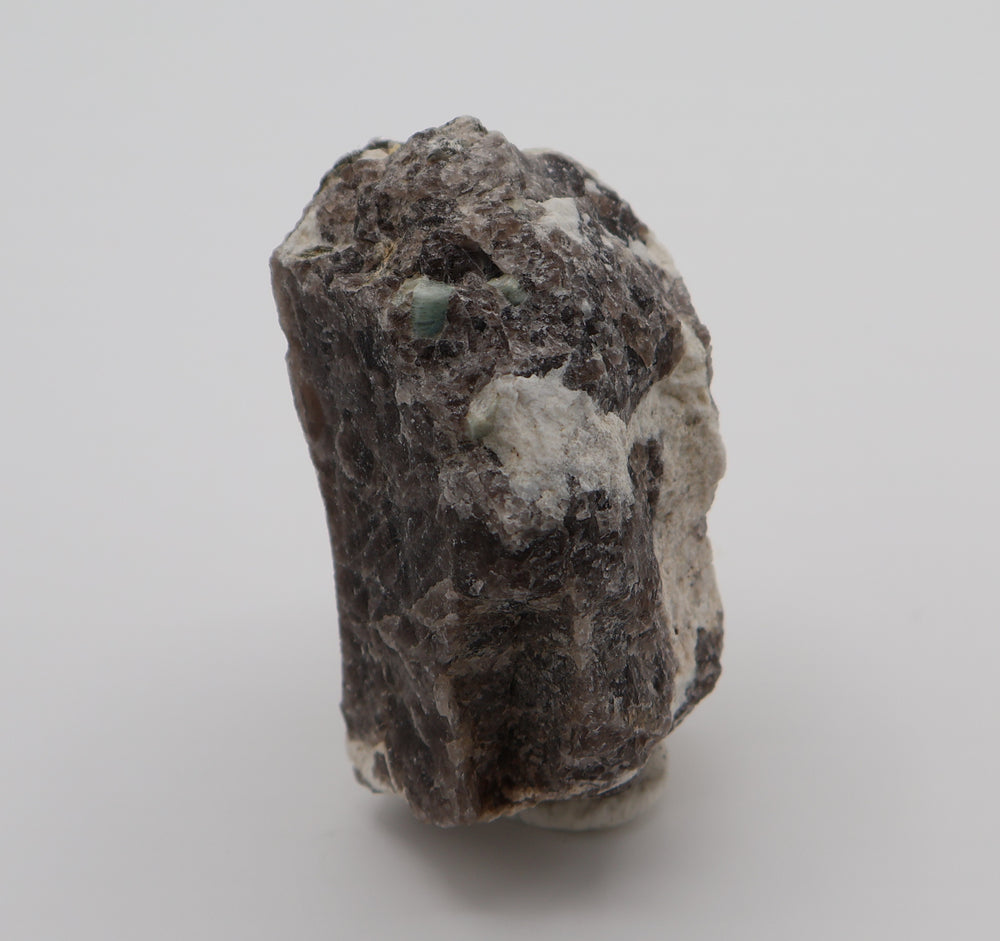 Aquamarine with Mica on Smoky Quartz and Feldspar