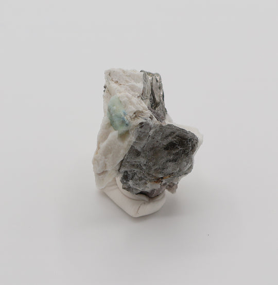 Aquamarine on Mica and Feldspar
