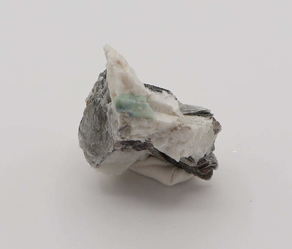 Aquamarine on Mica and Feldspar
