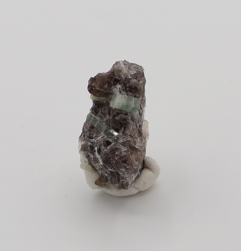 Aquamarine with Feldspar on Smoky Quartz