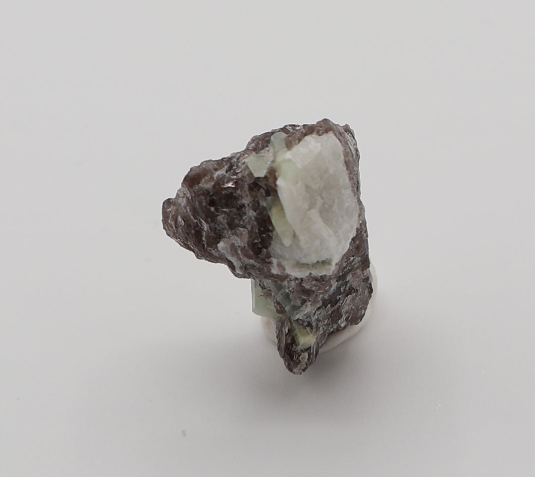 Aquamarine with Feldspar on Smoky Quartz