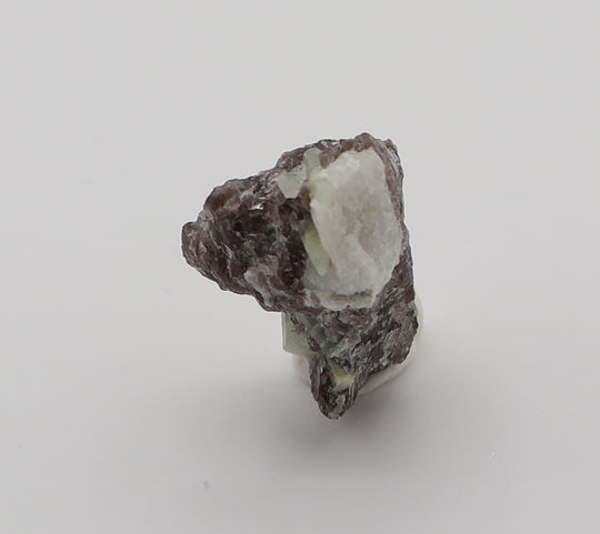 Aquamarine with Feldspar on Smoky Quartz