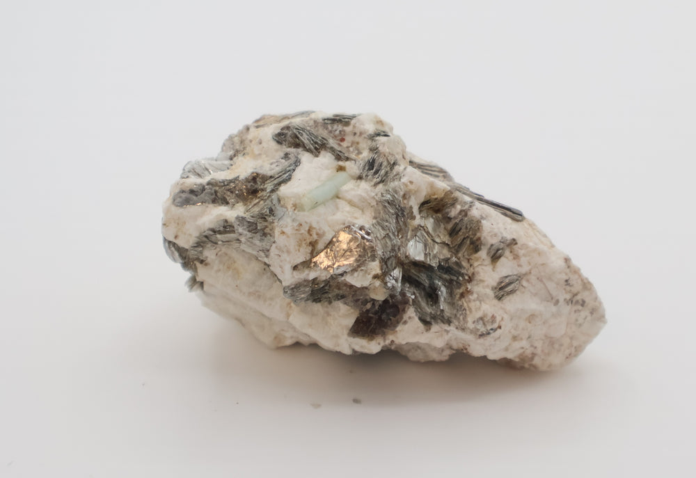 Aquamarine with Mica on Feldspar