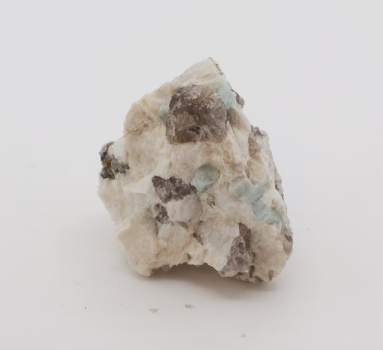 Aquamarine on Smoky Quartz and Feldspar