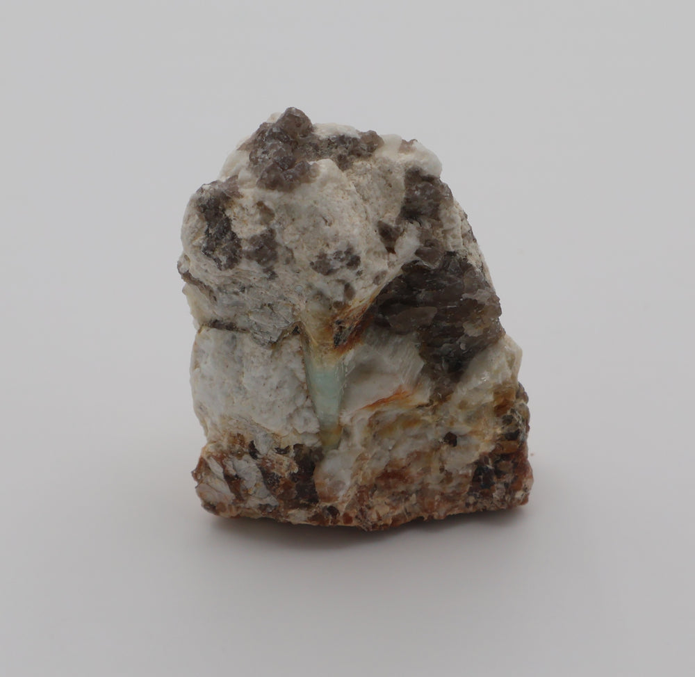 Bi-Colour Beryl with Mica on Smoky Quartz and Feldspar