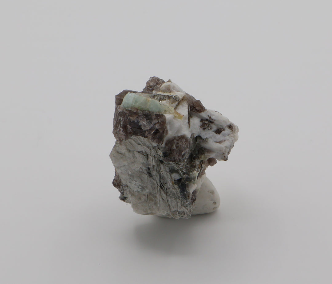Bi-Colour Beryl on Mica, Smoky Quartz, Feldspar