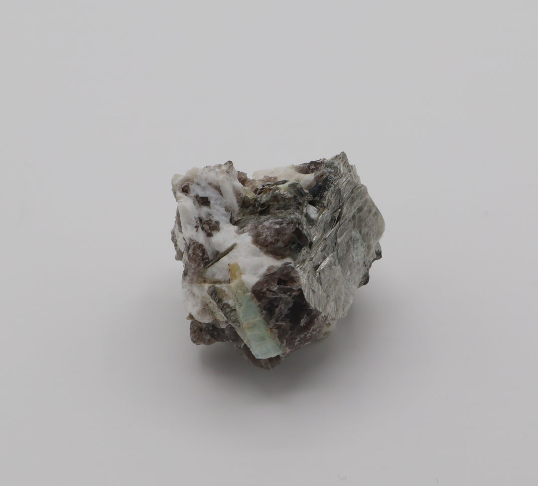 Bi-Colour Beryl on Mica, Smoky Quartz, Feldspar