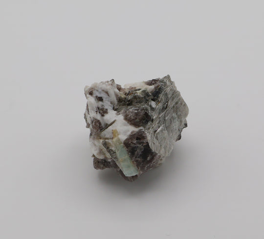 Bi-Colour Beryl on Mica, Smoky Quartz, Feldspar