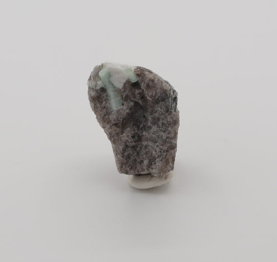 Aquamarine with Mica and Feldspar on Smoky Quartz