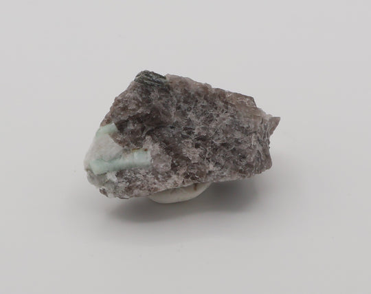 Aquamarine with Mica and Feldspar on Smoky Quartz