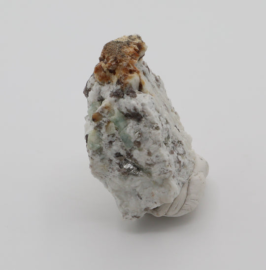 Sceptered Aquamarine, Aquamarine, Bi-Colour Beryl, with Mica and Smoky Quartz on Feldspar