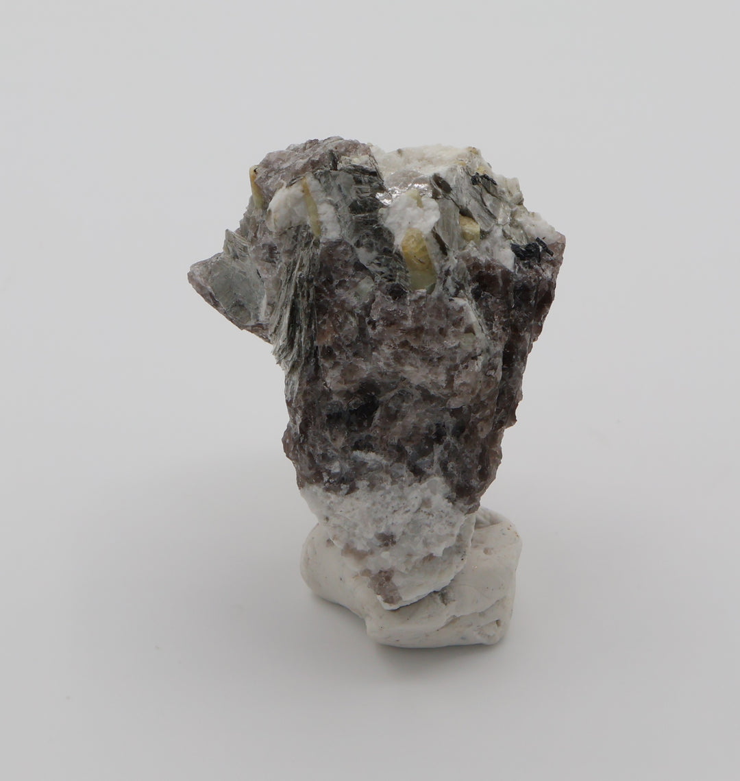 Bi-Colour Beryl with Mica on Smoky Quartz and Feldspar