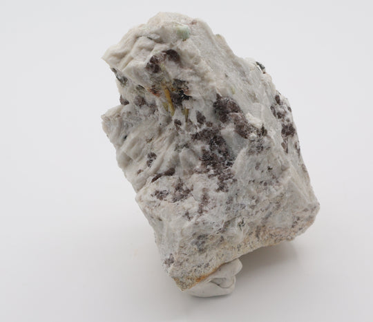 Heliodor, Bi-Colour Beryl, Aquamarine, Mica, Hematite, on Smoky Quartz and Feldspar