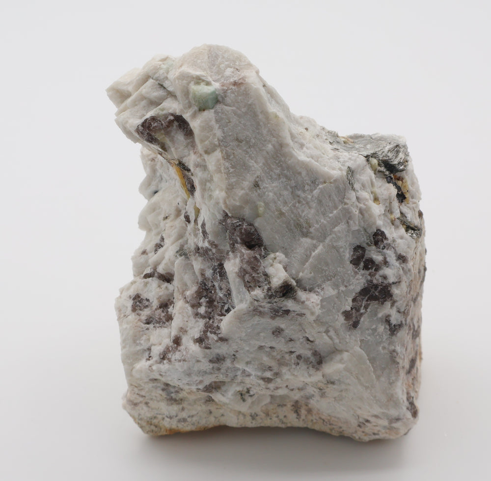 Heliodor, Bi-Colour Beryl, Aquamarine, Mica, Hematite, on Smoky Quartz and Feldspar