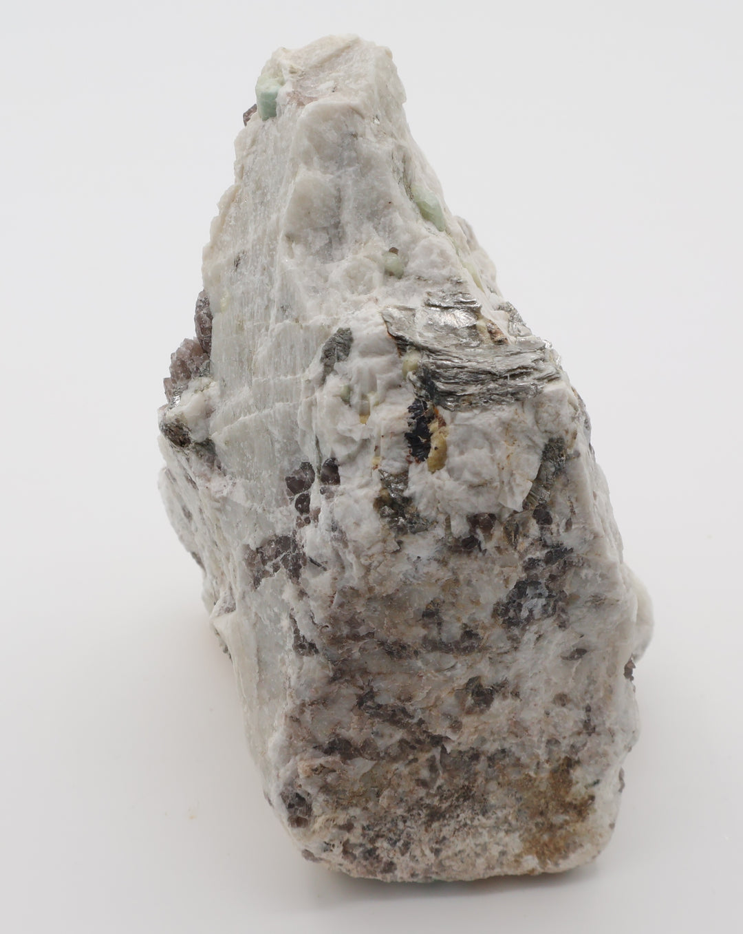 Heliodor, Bi-Colour Beryl, Aquamarine, Mica, Hematite, on Smoky Quartz and Feldspar