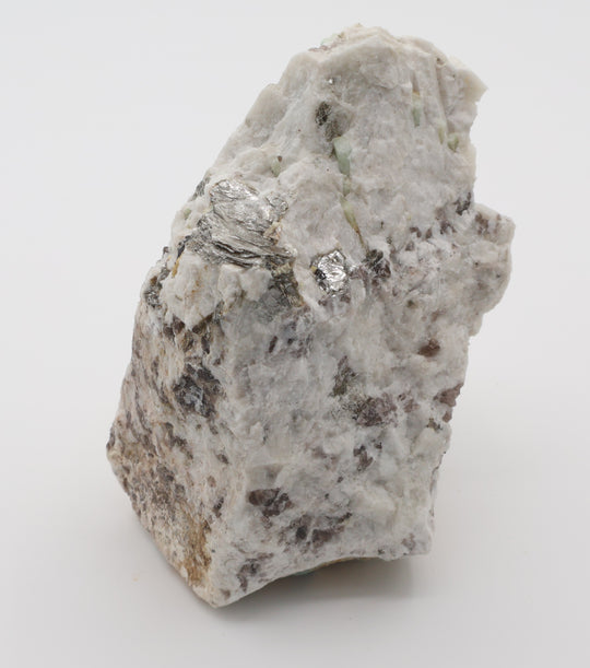 Heliodor, Bi-Colour Beryl, Aquamarine, Mica, Hematite, on Smoky Quartz and Feldspar