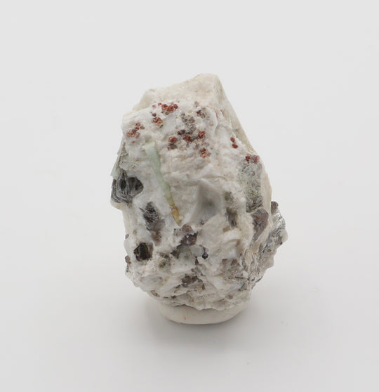 Bi-Colour Beryl with Spessartine Garnet, Mica, Smoky Quartz, on Feldspar