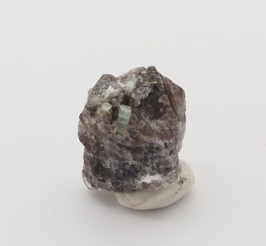 Aquamarine on Smoky Quartz