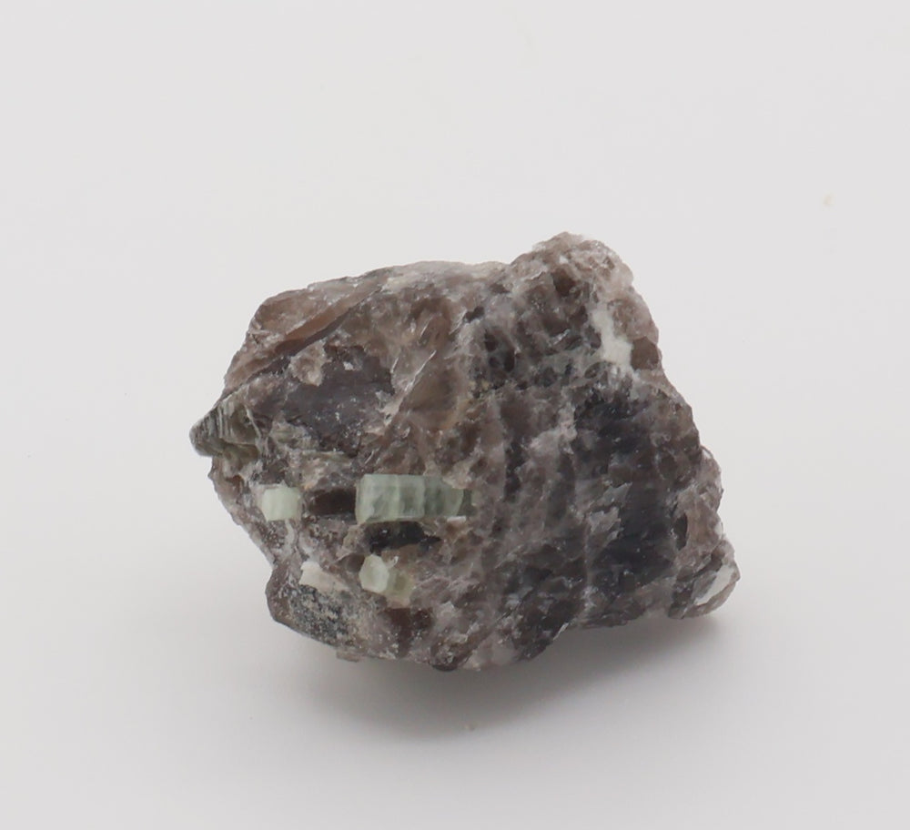 Aquamarine on Smoky Quartz