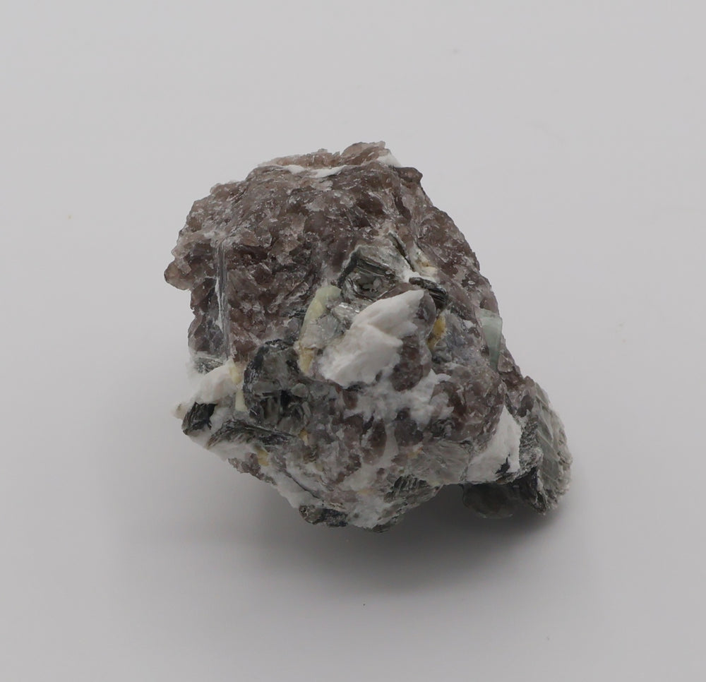 Aquamarine and Heliodor with Mica, on Smoky Quartz and Feldspar