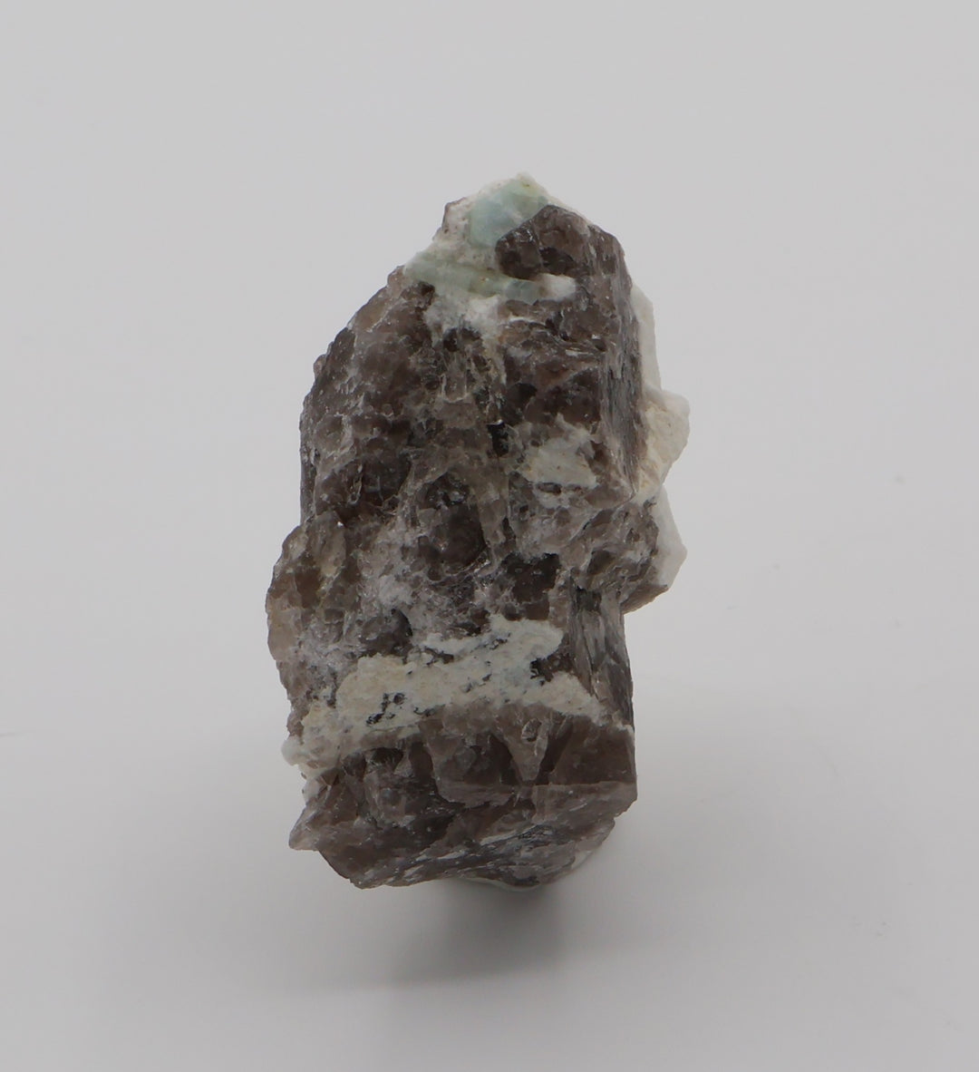 Aquamarine on Smoky Quartz and Feldspar