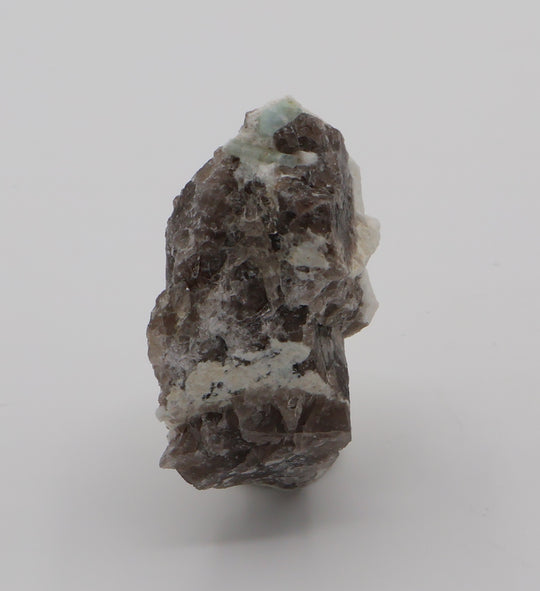 Aquamarine on Smoky Quartz and Feldspar
