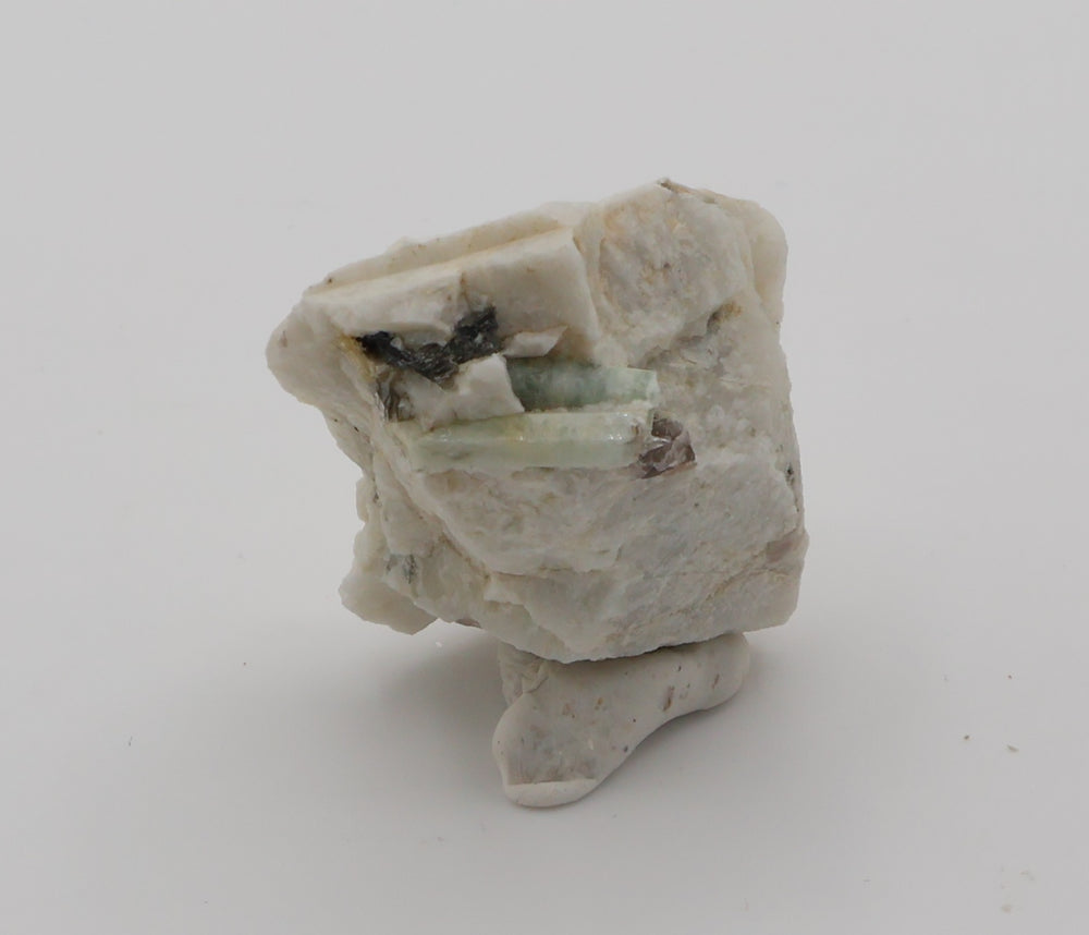 Aquamarine with Mica on Feldspar