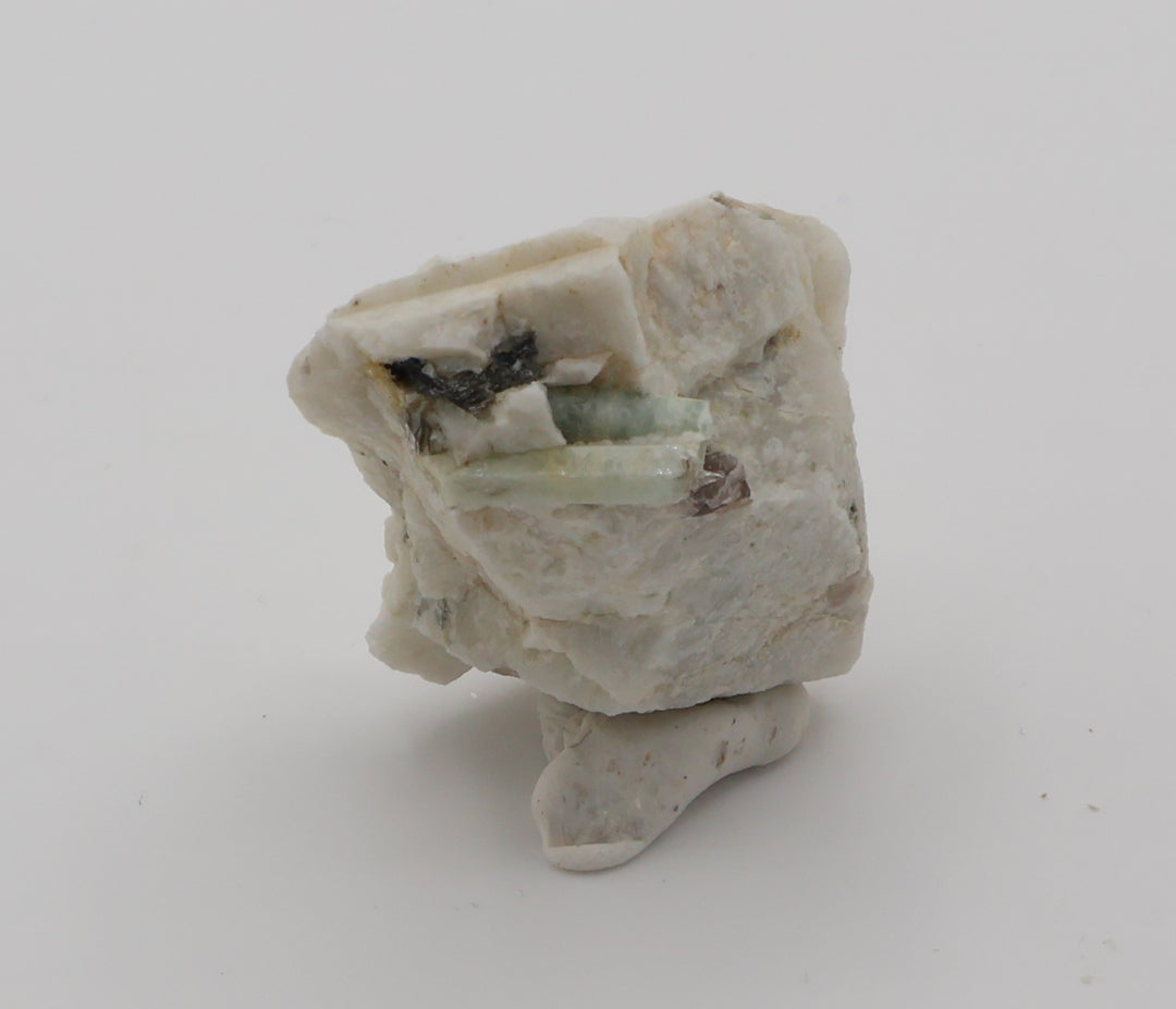 Aquamarine with Mica on Feldspar