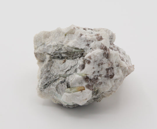 Bi-Colour Beryl and Aquamarine with Mica, on Smoky Quartz and Feldspar