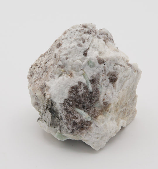 Bi-Colour Beryl and Aquamarine with Mica, on Smoky Quartz and Feldspar