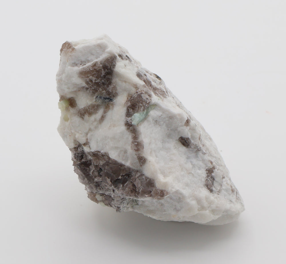 Bi-Colour Beryl and Aquamarine with Mica on Smoky Quartz and Feldspar