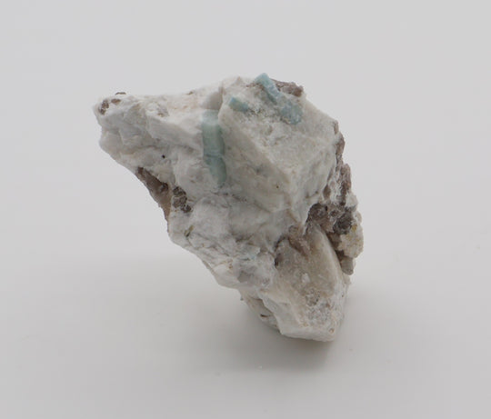 Aquamarine on Smoky Quartz and Feldspar