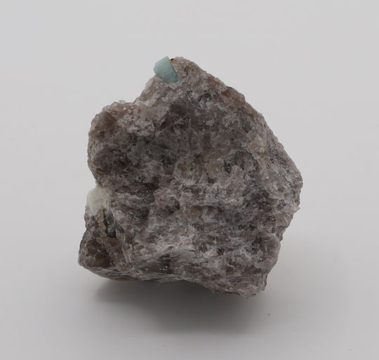 Aquamarine with Feldspar on Smoky Quartz