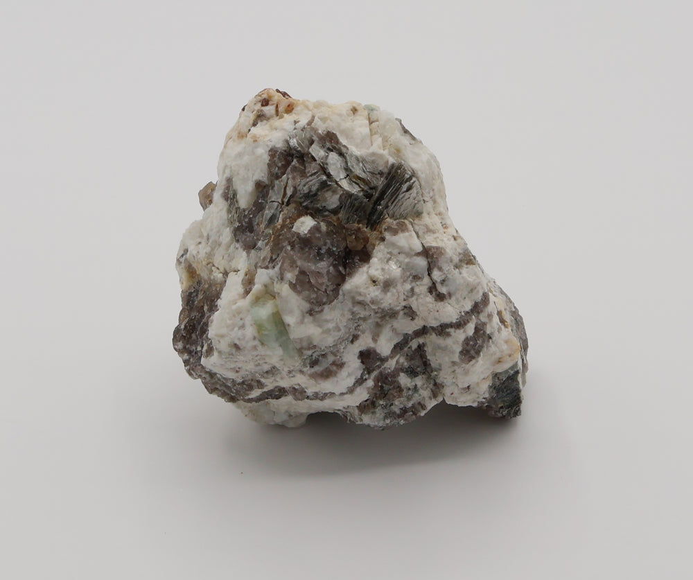 Bi-Colour Beryl and Aquamarine with Mica on Smoky Quartz and Feldspar