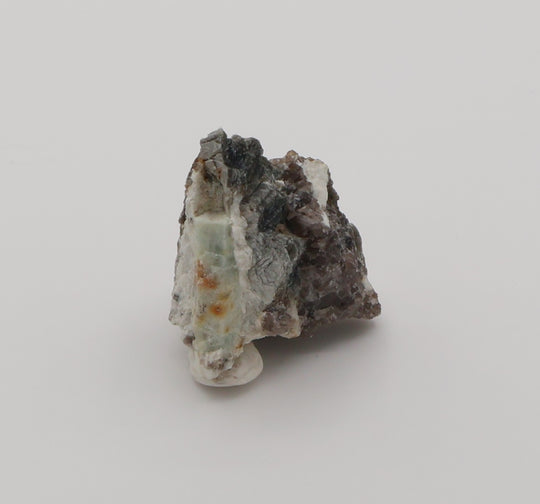 Aquamarine on Mica, Smoky Quartz, Feldspar