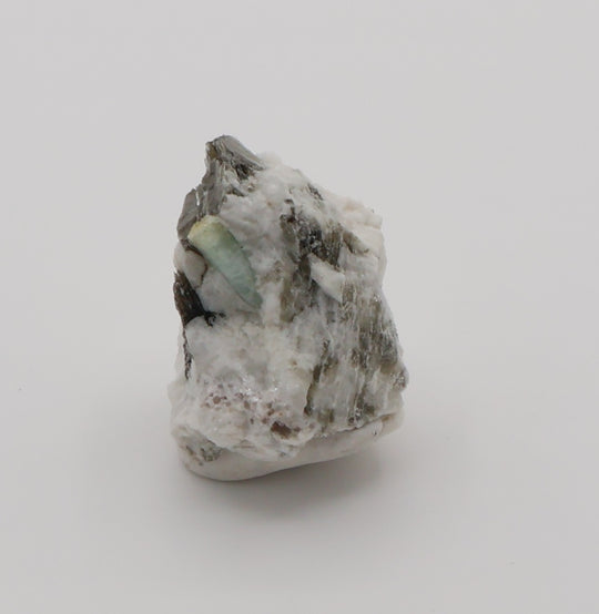 Aquamarine with Mica on Feldspar