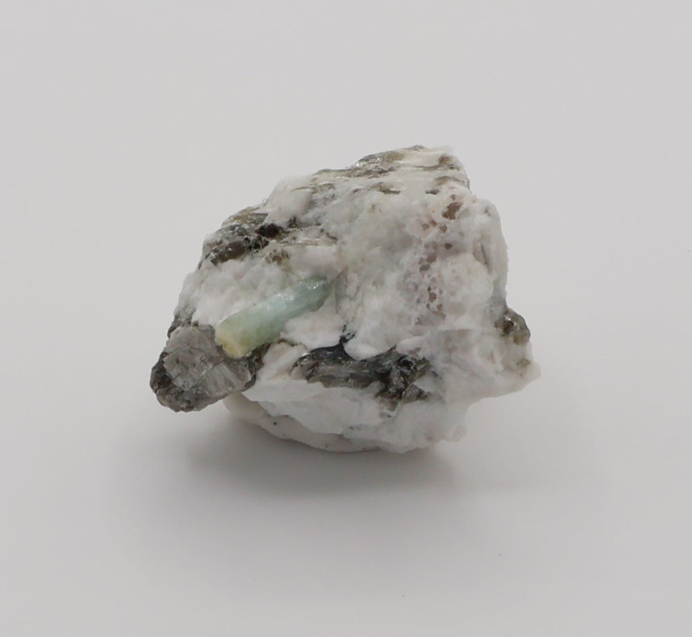Aquamarine with Mica on Feldspar