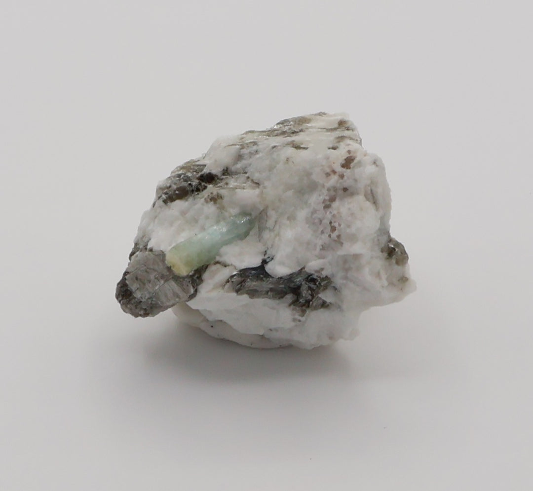Aquamarine with Mica on Feldspar
