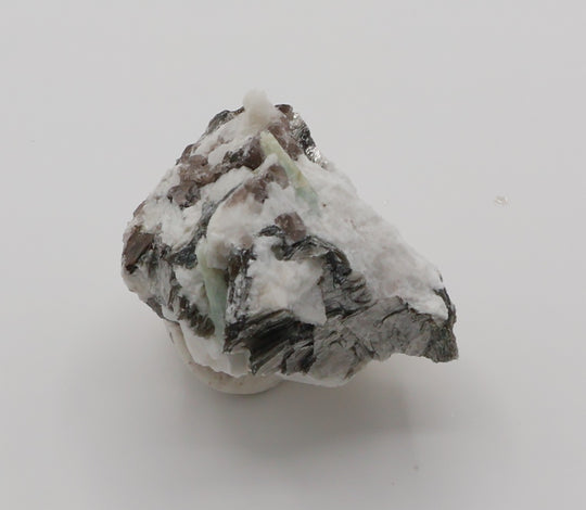 Aquamarine on Mica, Smoky Quartz, Feldspar